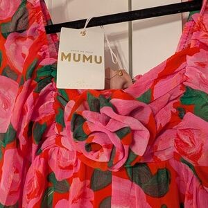 Show Me Your MuMu Pink and Green Floral Dress